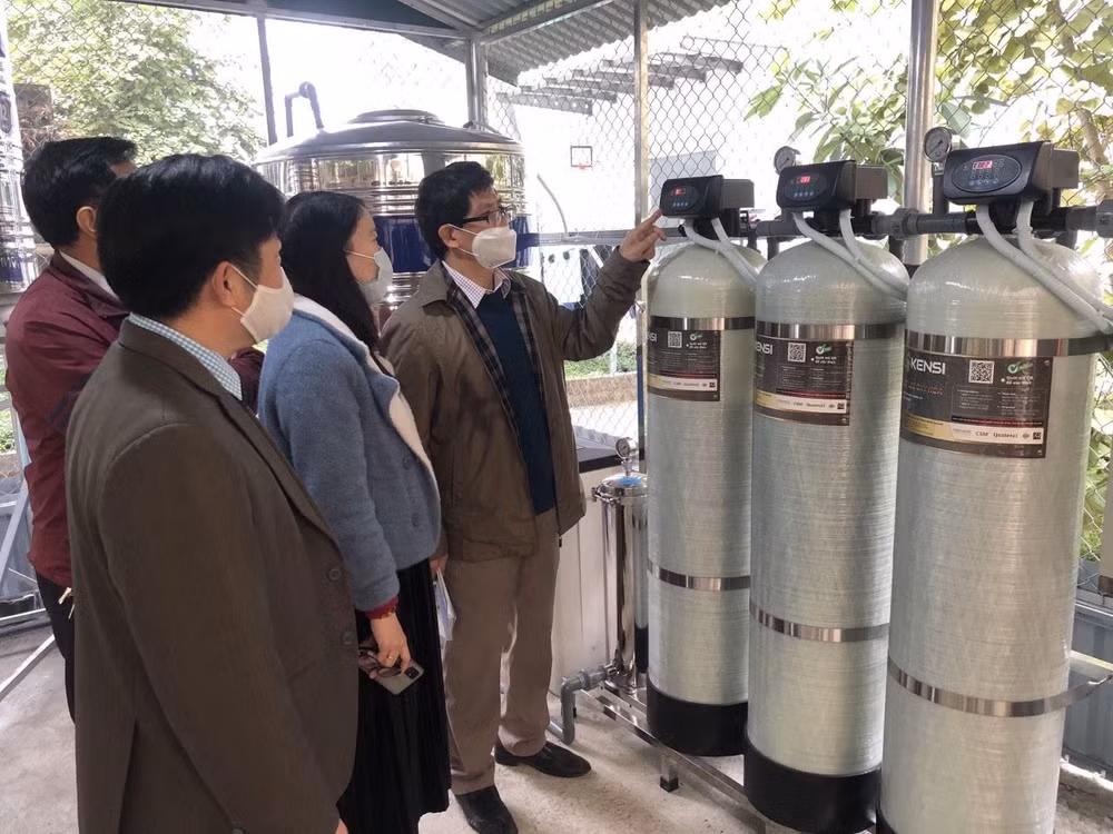 Hệ thống xử lý nước sạch tại Trường cao đẳng Kỹ thuật và Công nghệ Hà Giang.