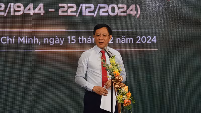 Phó Giám đốc Sở Thông tin và Truyền thông Thành phố Hồ Chí Minh Nguyễn Ngọc Hồi phát biểu khai mạc.