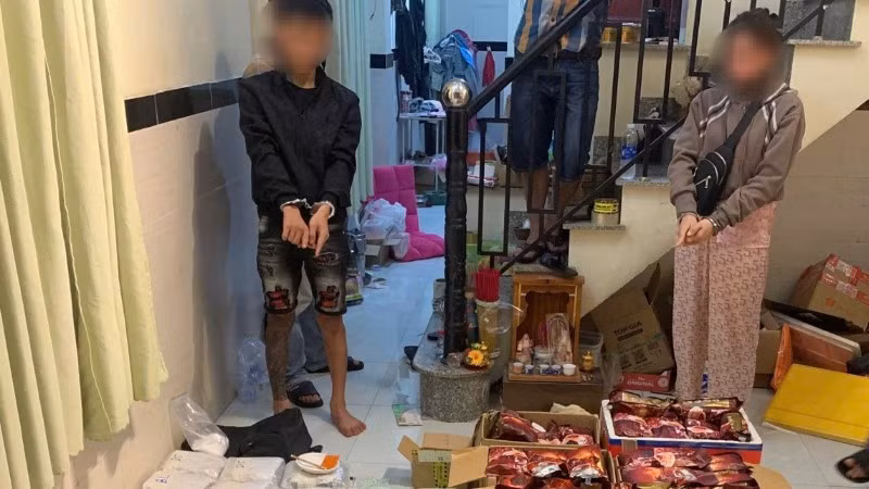Số lượng ma túy được ngụy trang trong các sản phẩm bị phát hiện (Ảnh: Công an cung cấp)