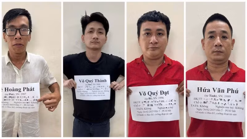 Các đối tượng trong đường dây bảo kê chợ Bình Tây.