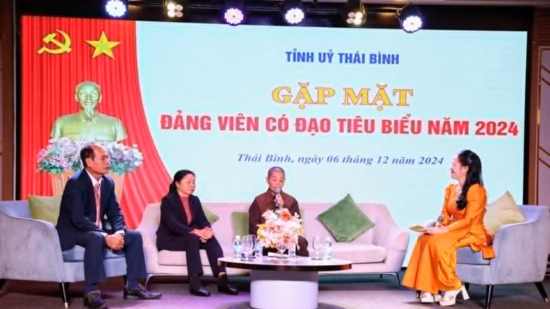 Giao lưu, tọa đàm với các đảng viên có đạo tiêu biểu trên địa bàn tỉnh Thái Bình.