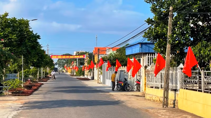 Một khu dân cư nông thôn mới kiểu mẫu ở huyện Giao Thủy. (Nam Định).