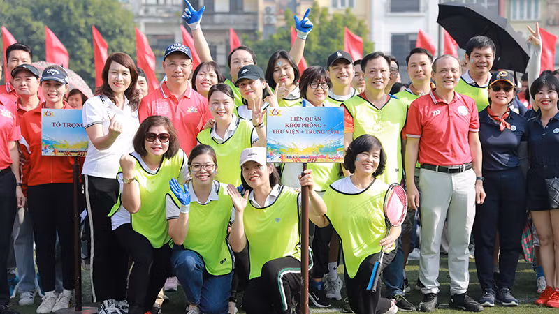 Cán bộ, giảng viên Trường đại học Thủy lợi tham gia Hội thao chào mừng 65 năm thành lập Nhà trường
