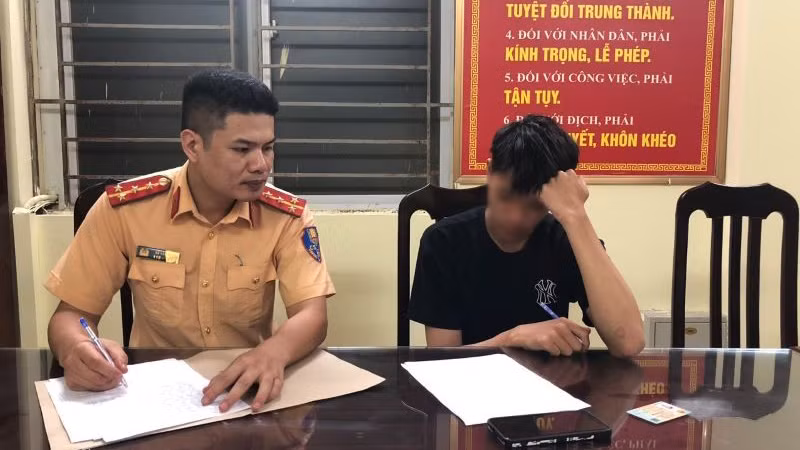 Đối tượng H.P.P tại Cơ quan Cảnh sát điều tra.