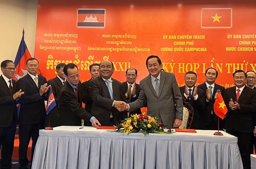 Hai bên thống nhất phương hướng, nội dung hợp tác mùa khô 2023-2024, thực hiện ký kết Biên bản lần thứ XXII.