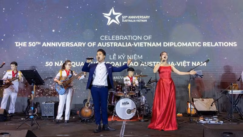 Hai nước tổ chức nhiều hoạt động kỷ niệm 50 năm thiết lập quan hệ ngoại giao. (Ảnh Đại sứ quán Australia tại Việt Nam)