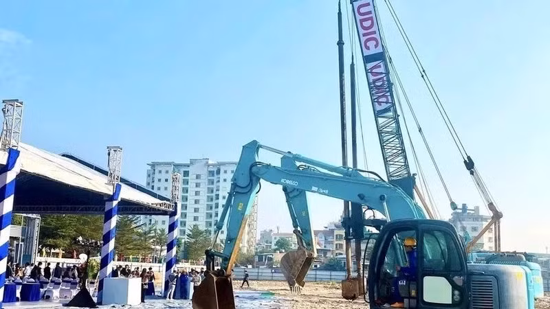 Hà Nội có thêm một dự án nhà ở xã hội vừa được khởi công trong tháng 12/2024. (Ảnh: TTXVN)