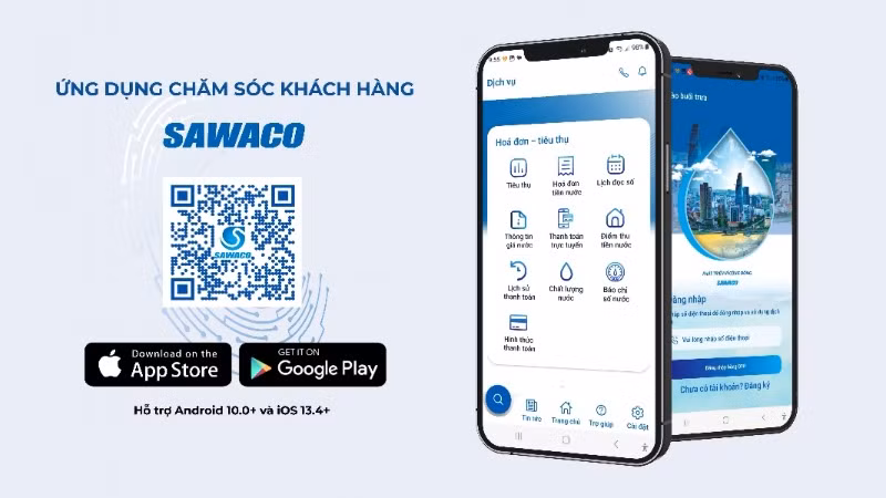 App CSKH SAWACO bảo đảm tính ổn định, thân thiện và tiện lợi cho người dùng.