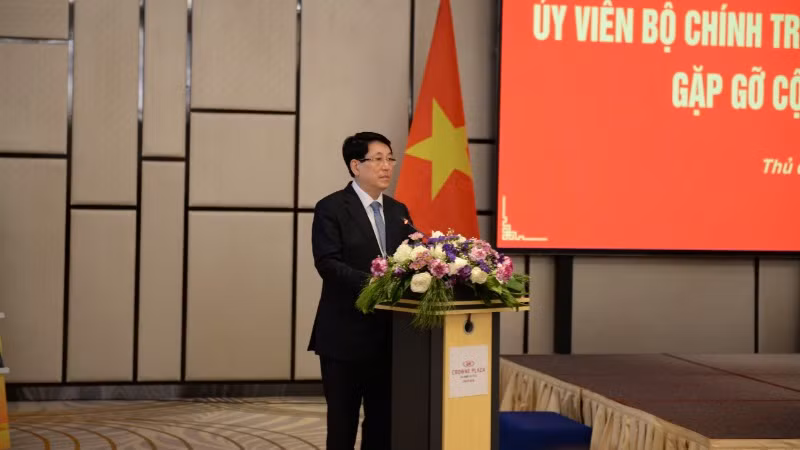 Chủ tịch nước Lương Cường phát biểu tại cuộc gặp.