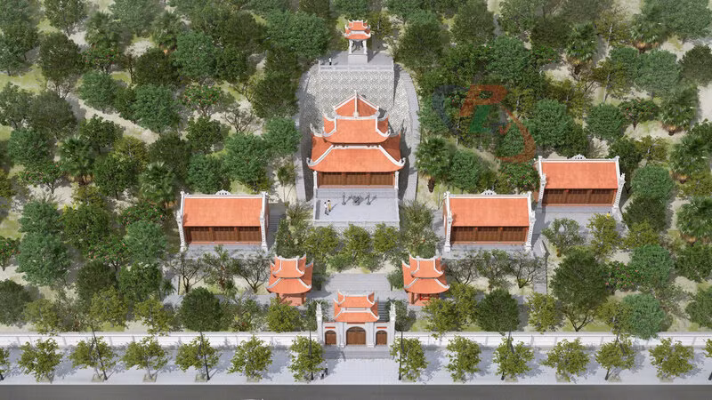 Phối cảnh tôn tạo, trùng tu đền Đuổm. Phối cảnh tôn tạo, trùng tu đền Đuổm.