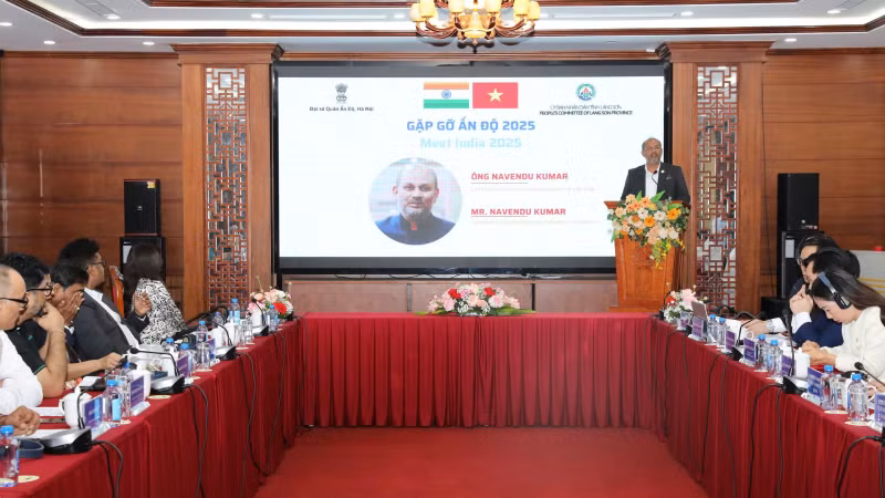 Hội nghị "Gặp gỡ Ấn Độ 2025" tại tỉnh Lạng Sơn. (Ảnh: Quốc Đạt)