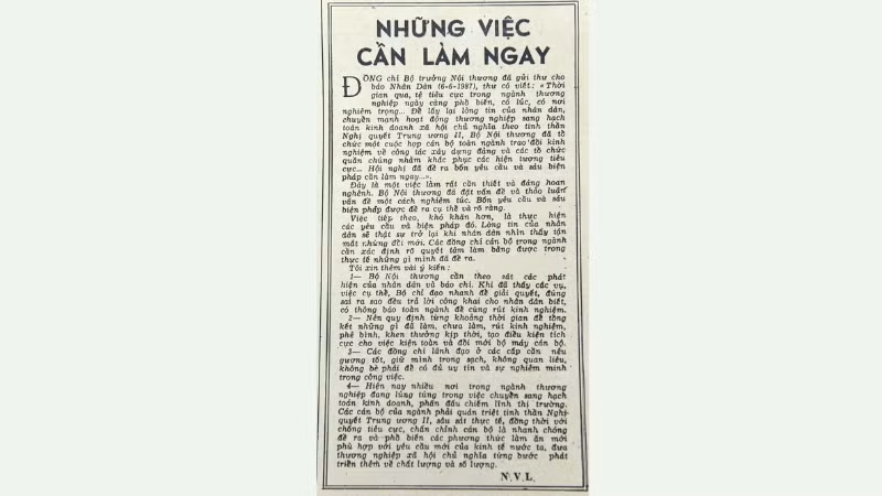 Những việc cần làm ngay (bài 7)