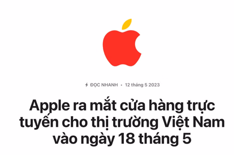 Thông báo trên trang Newsroom của Apple. (Ảnh chụp màn hình)
