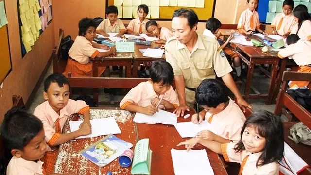 Một lớp học tại trường tiểu học ở tỉnh Đông Java, Indonesia. (Ảnh: THE WORLD BANK)