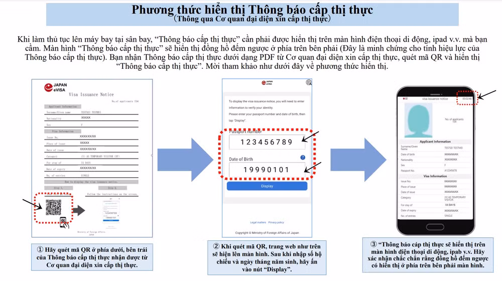 Hướng dẫn của Đại sứ quán Nhật Bản tại Việt Nam.