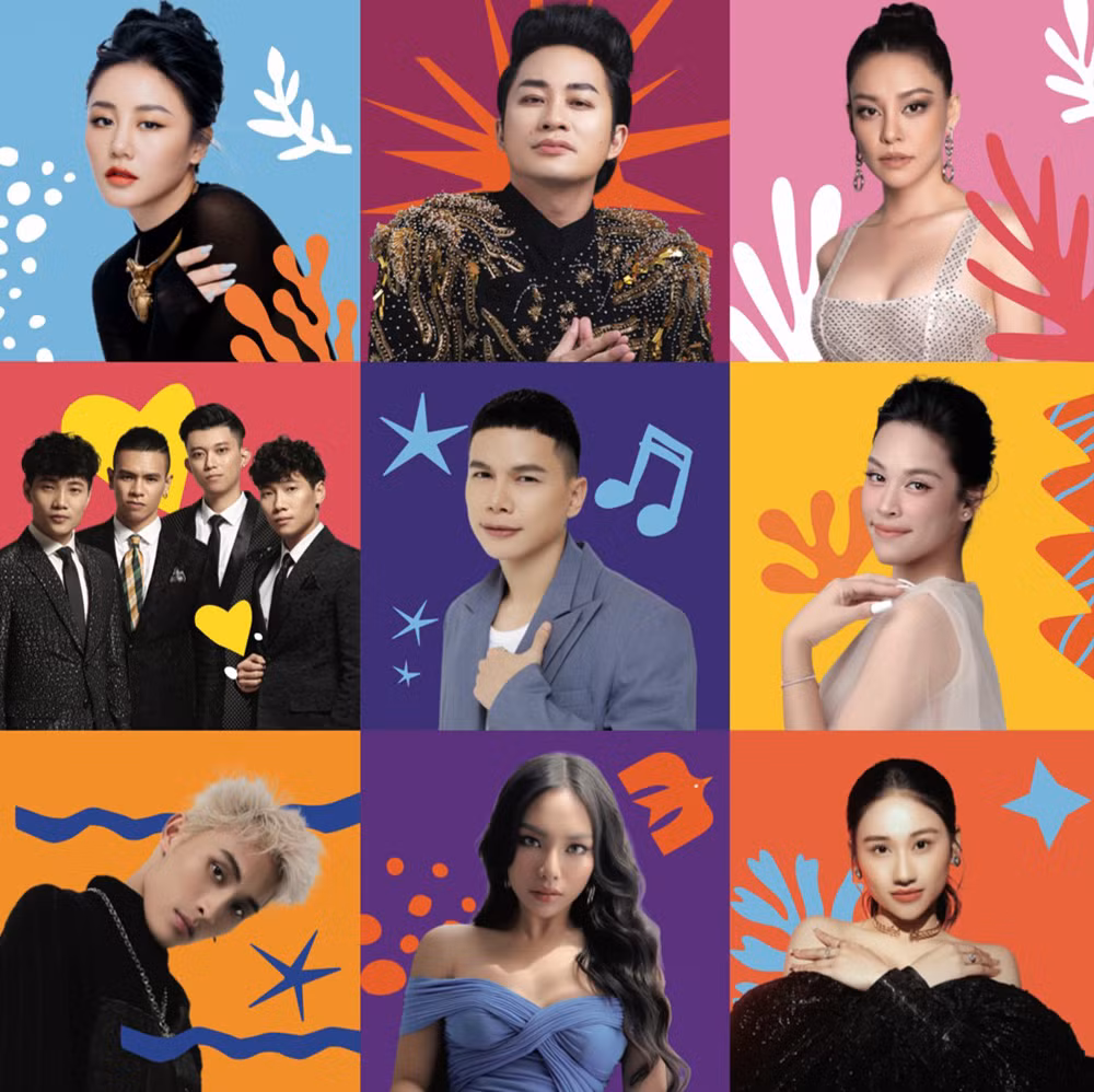 Những ca sĩ hàng đầu showbiz Việt sẽ tham gia vào chương trình. Những ca sĩ hàng đầu showbiz Việt sẽ tham gia vào chương trình.