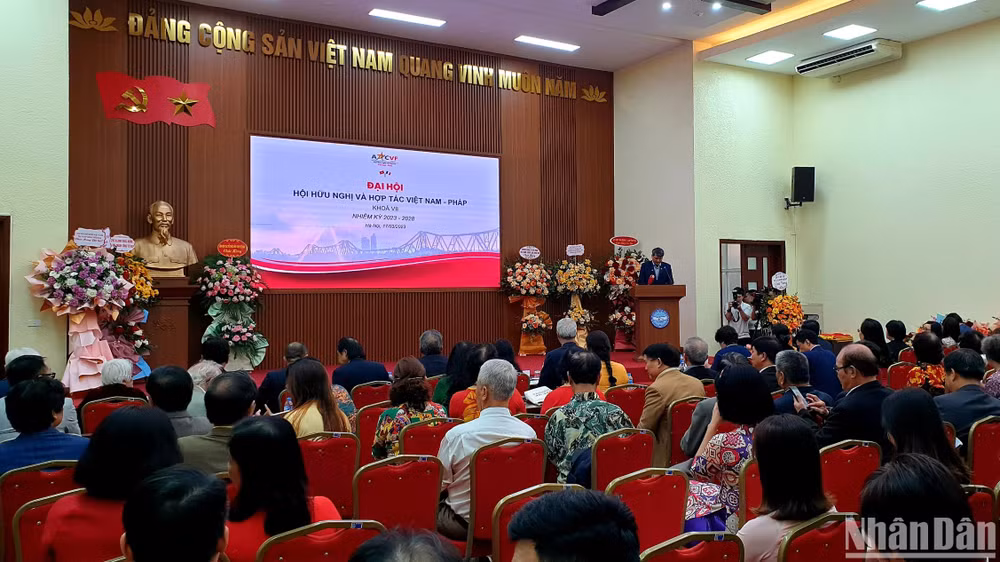 Đại hội hữu nghị và hợp tác Việt Nam – Pháp khóa VII nhiệm kỳ 2023-2028. (Ảnh: N.TRANG)