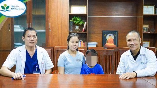 Bệnh nhi đã được sửa chữa những tổn thương phức tạp bệnh tim bẩm sinh. 