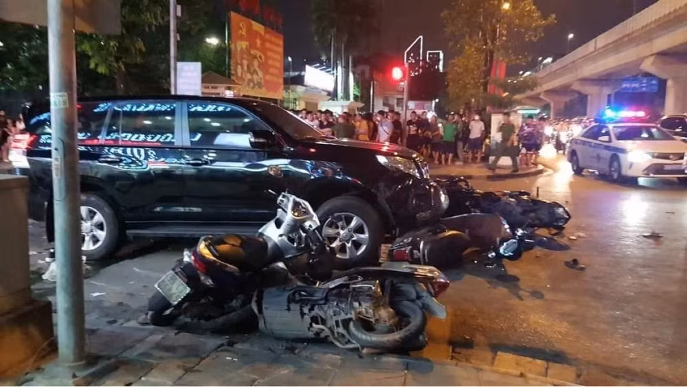 Hiện trường vụ tai nạn.