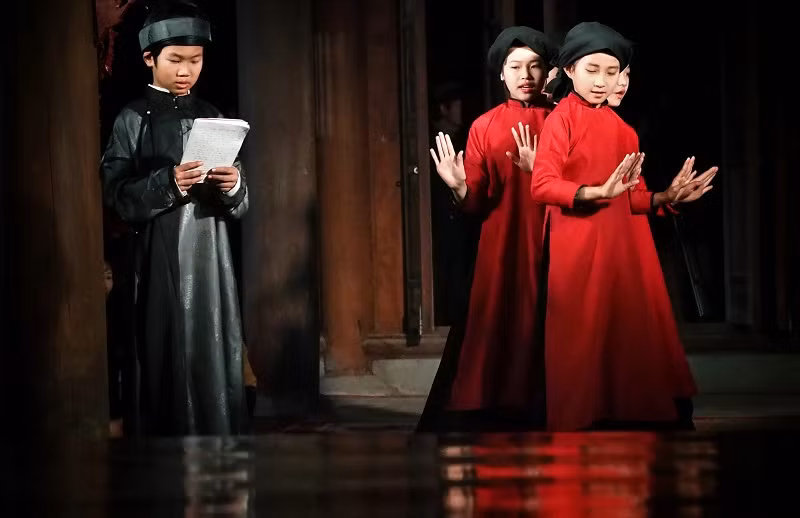 Hát xoan Phú Thọ được UNESCO ghi danh Di sản văn hóa phi vật thể cần bảo vệ khẩn cấp của nhân loại năm 2011. (Ảnh: Báo Nhân Dân)