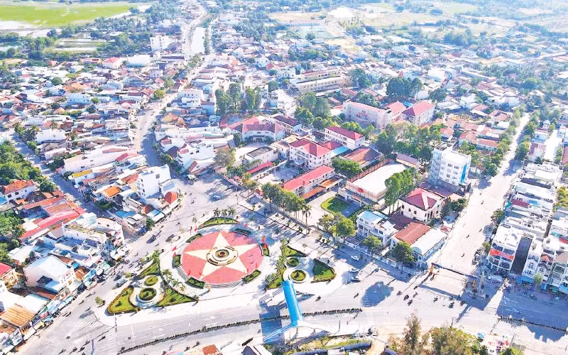Một góc thị xã Trảng Bàng, địa phương vừa đạt đô thị loại III.