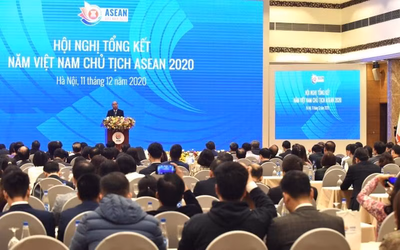 Thủ tướng Nguyễn Xuân Phúc dự Hội nghị tổng kết Năm Việt Nam ASEAN 2020 -0