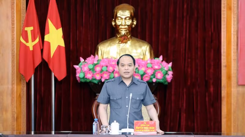 Đồng chí Nguyễn Quốc Đoàn, Ủy viên Trung ương Đảng, Bí thư Tỉnh ủy Lạng Sơn, chủ trì kết luận tại hội nghị giao ban.