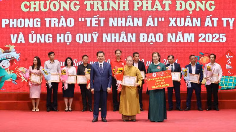 Các đơn vị, tổ chức, nhà hảo tâm tham gia ủng hộ Quỹ Nhân đạo và phong trào "Tết nhân ái".