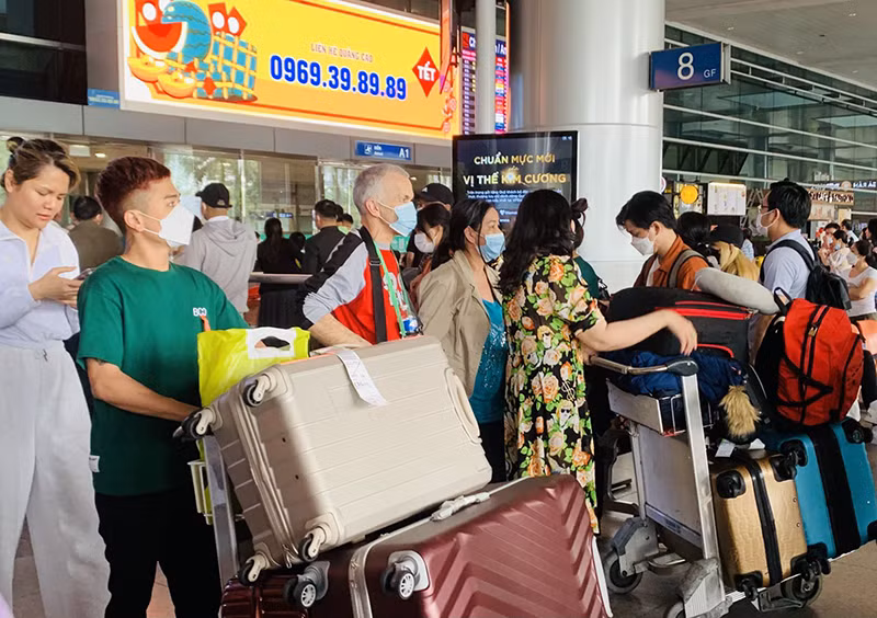 Những ngày đầu năm 2023, sân bay Tân Sơn Nhất, Thành phố Hồ Chí Minh đón nhiều Việt kiều về quê ăn Tết.