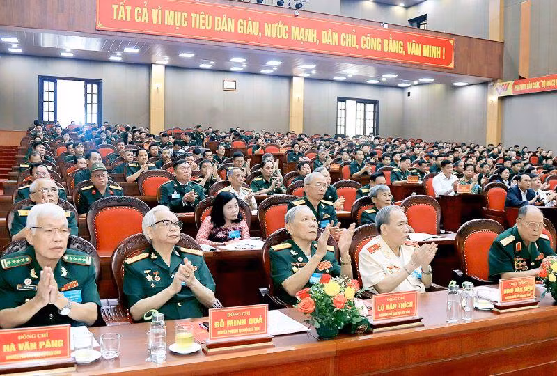 Các đại biểu dự Đại hội đại biểu Hội Cựu chiến binh tỉnh Sơn La nhiệm kỳ 2022-2027.