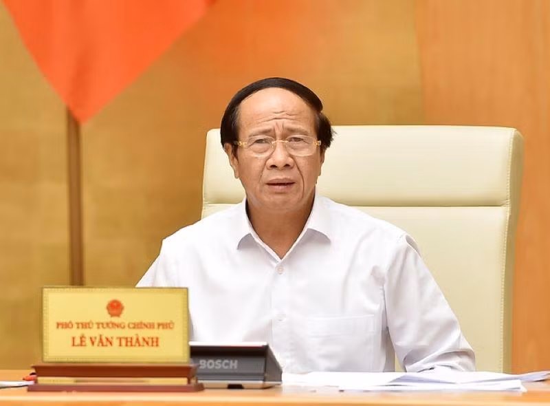 Phó Thủ tướng Lê Văn Thành chủ trì cuộc họp.