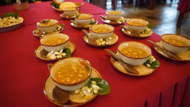 Món chè mang hương vị mùa xuân.