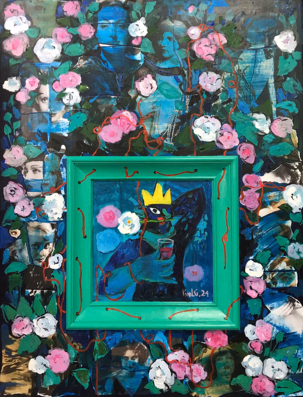 "Dưới bóng phù dung", kích thước 132x99cm, chất liệu sơn dầu. "Dưới bóng phù dung", kích thước 132x99cm, chất liệu sơn dầu.