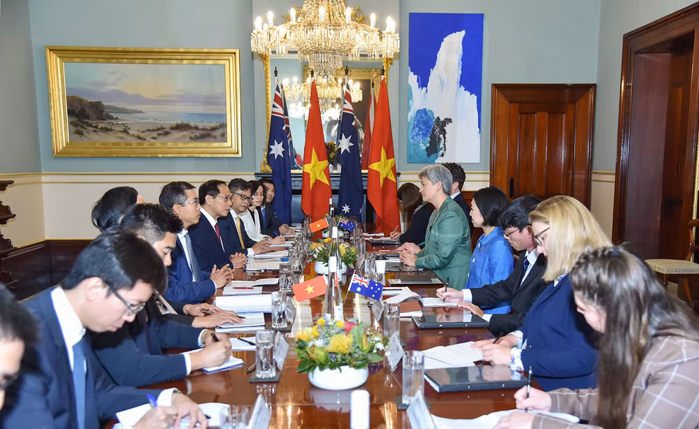 Quang cảnh Hội nghị Bộ trưởng Ngoại giao Việt Nam-Australia lần thứ 6 (FMM-6). (Ảnh: Bộ Ngoại giao Việt Nam)
