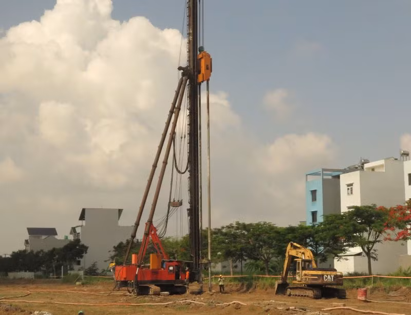 Thi công một hạng mục của Dự án trong ngày 24/5.
