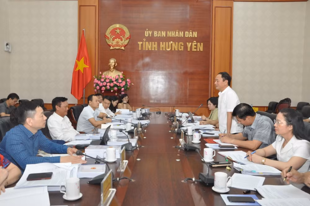 Đoàn công tác liên ngành Trung ương làm việc với UBND tỉnh Hưng Yên về quá trình triển khai thực hiện và xây dựng đề án sắp xếp đơn vị hành chính cấp xã trên địa bàn.