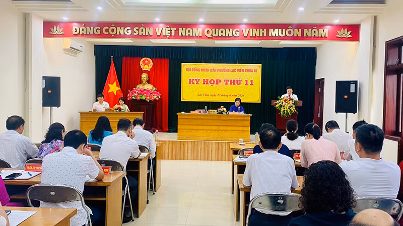 Kỳ họp thứ 11 Hội đồng nhân dân phường Lạc Viên khóa IX.