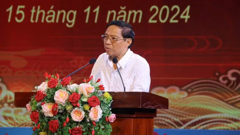 Tác giả Nguyễn Sỹ Chức, Chủ tịch Hội đồng Nghệ thuật đánh giá tổng kết Liên hoan. (Ảnh: Cục Nghệ thuật biểu diễn) Tác giả Nguyễn Sỹ Chức, Chủ tịch Hội đồng Nghệ thuật đánh giá tổng kết Liên hoan. (Ảnh: Cục Nghệ thuật biểu diễn)