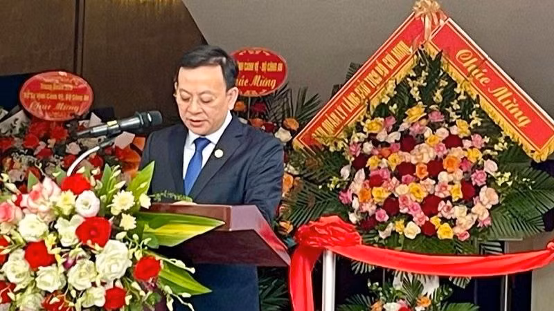 Giám đốc Bảo tàng Hồ Chí Minh Vũ Mạnh Hà phát biểu.