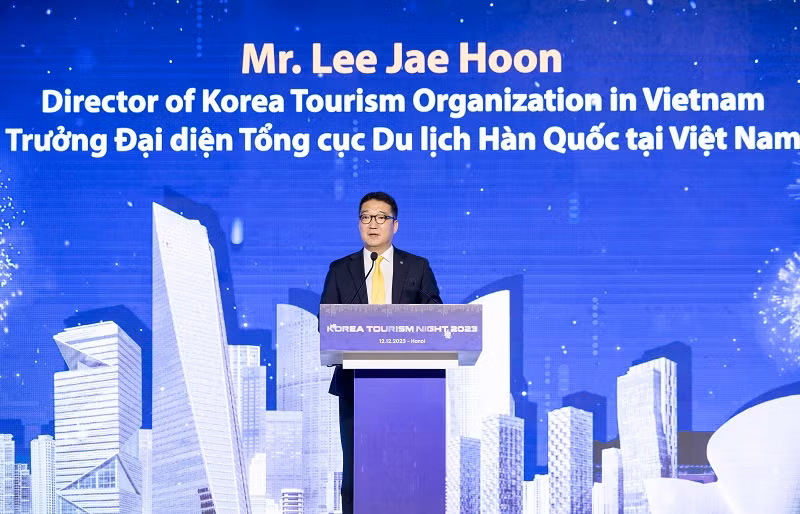 Ông Lee Jae Hoon, Trưởng đại diện KTO Việt Nam phát biểu.
