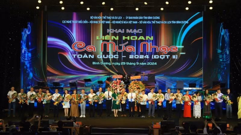 Liên hoan Ca múa nhạc toàn quốc năm 2024 đợt 2 trước đó đã được tổ chức tại Bình Dương. (Ảnh: Cục Nghệ thuật biểu diễn)