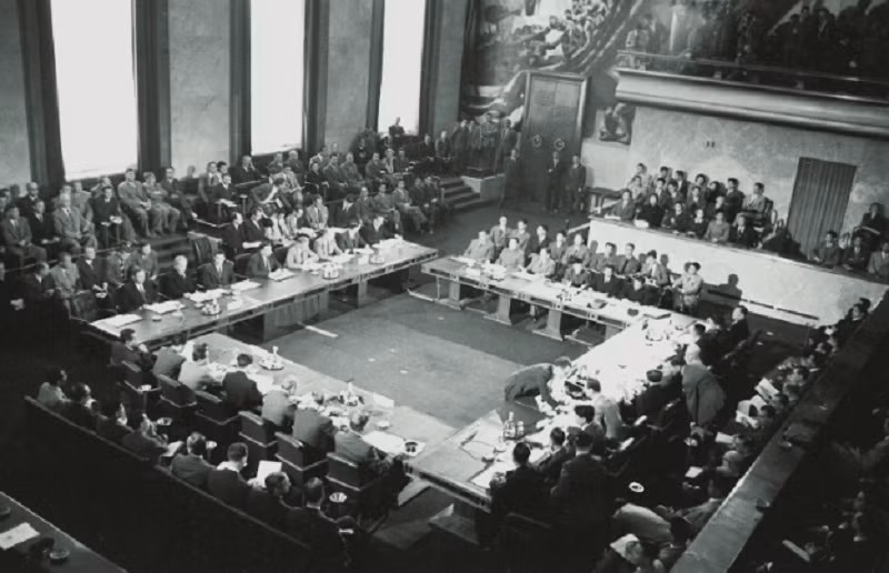Phiên họp toàn thể bế mạc Hội nghị Geneva, tháng 7/1954. (Nguồn: Viện Lưu trữ Phim ảnh Nhà nước Nga) Phiên họp toàn thể bế mạc Hội nghị Geneva, tháng 7/1954. (Nguồn: Viện Lưu trữ Phim ảnh Nhà nước Nga)