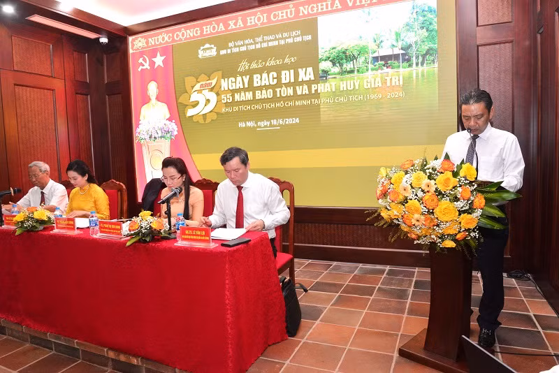Thứ trưởng Bộ Văn hóa, Thể thao và Du lịch Hoàng Đạo Cương phát biểu khai mạc.