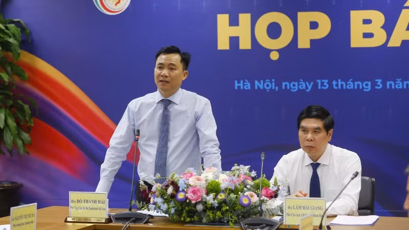 Ông Đỗ Thanh Hải, Phó Tổng Giám đốc Đài Truyền hình Việt Nam phát biểu. (Ảnh: VTV)
