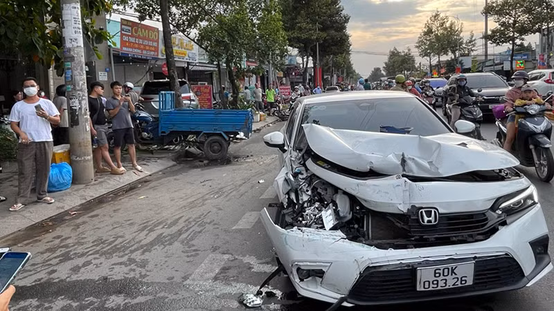 Hiện trường vụ tai nạn.
