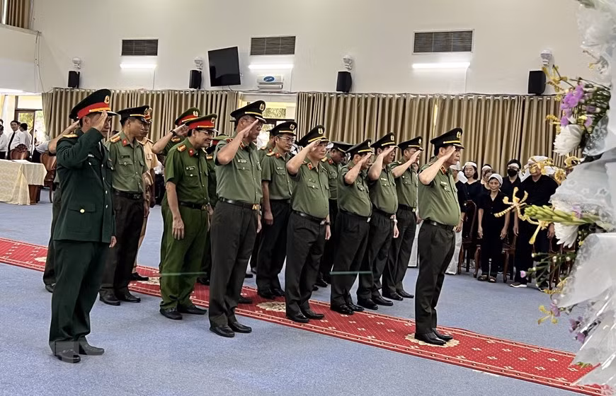 Quang cảnh Lễ viếng Nguyên Trưởng Ban Tổ chức Trung ương Lê Phước Thọ. (Ảnh: Ánh Tuyết/TTXVN)