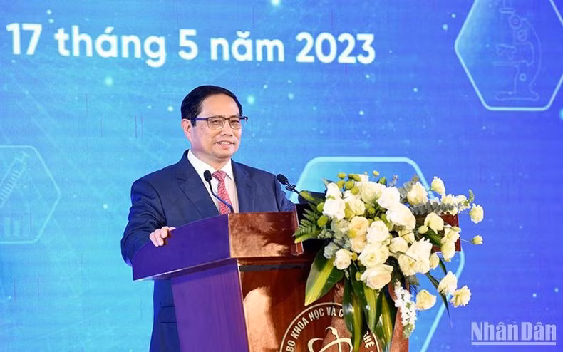 Thủ tướng Phạm Minh Chính phát biểu tại buổi lễ. Thủ tướng Phạm Minh Chính phát biểu tại buổi lễ.