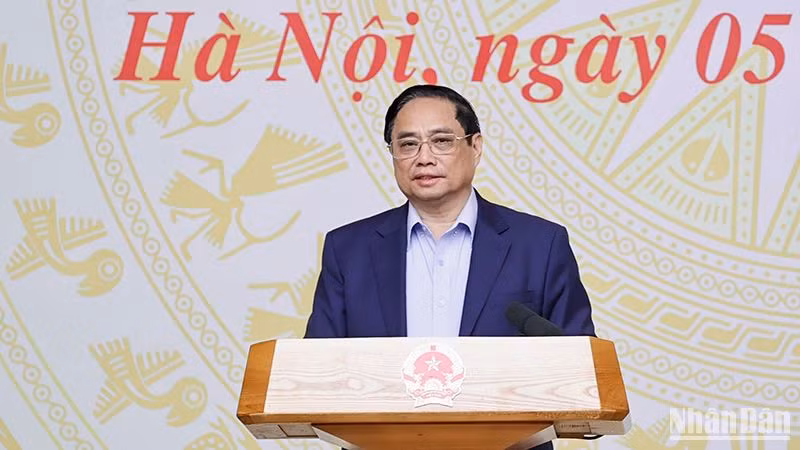 Thủ tướng Phạm Minh Chính phát biểu ý kiến tại Hội nghị.