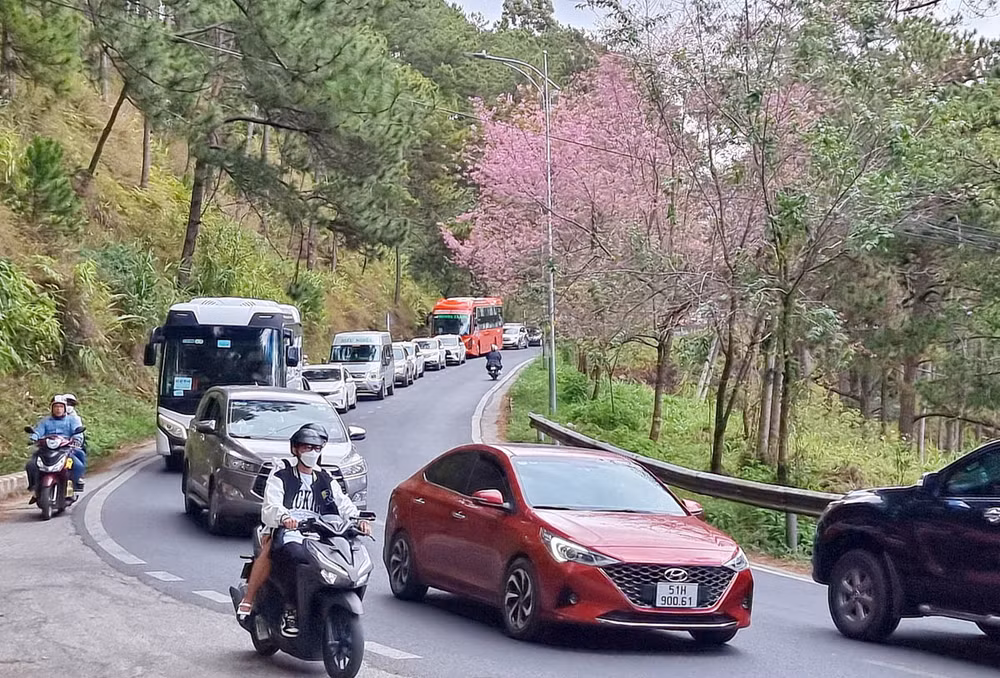 Đèo Prenn dịp Tết Nguyên đán 2023.