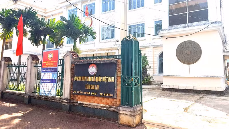 Cơ quan Ủy ban Mặt trận Tổ quốc Việt Nam tỉnh Gia Lai, nơi bà Hiền làm việc.
